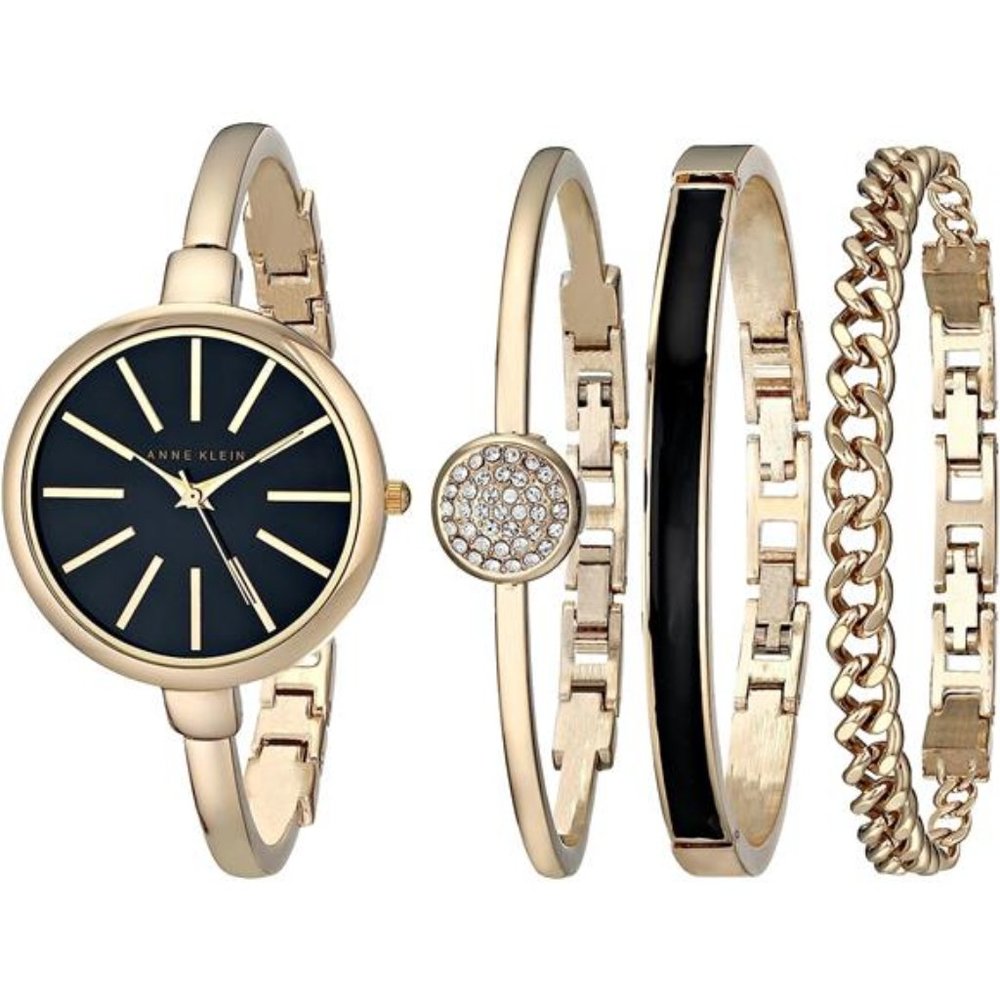 Anne Klein Women's Bangle Watch and Bracelet Set, AK/1470